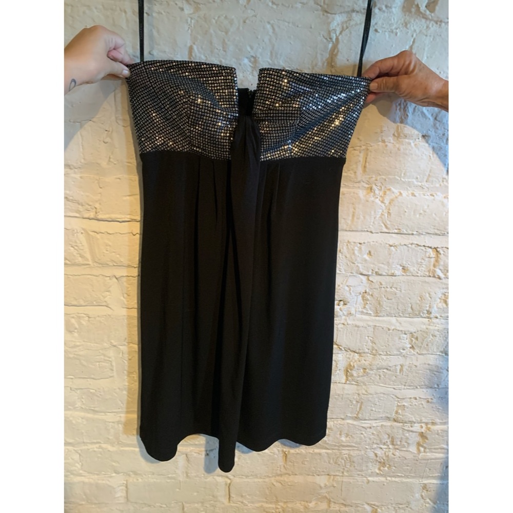 Calvin Klein strapless sequin dress